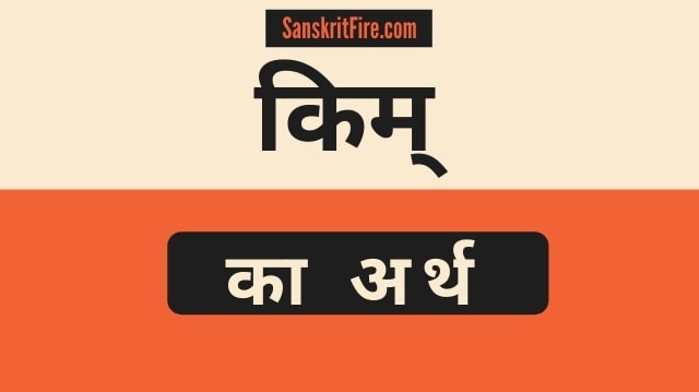 किम् का अर्थ | Kim Meaning in Sanskrit (किम् Meaning in Hindi)